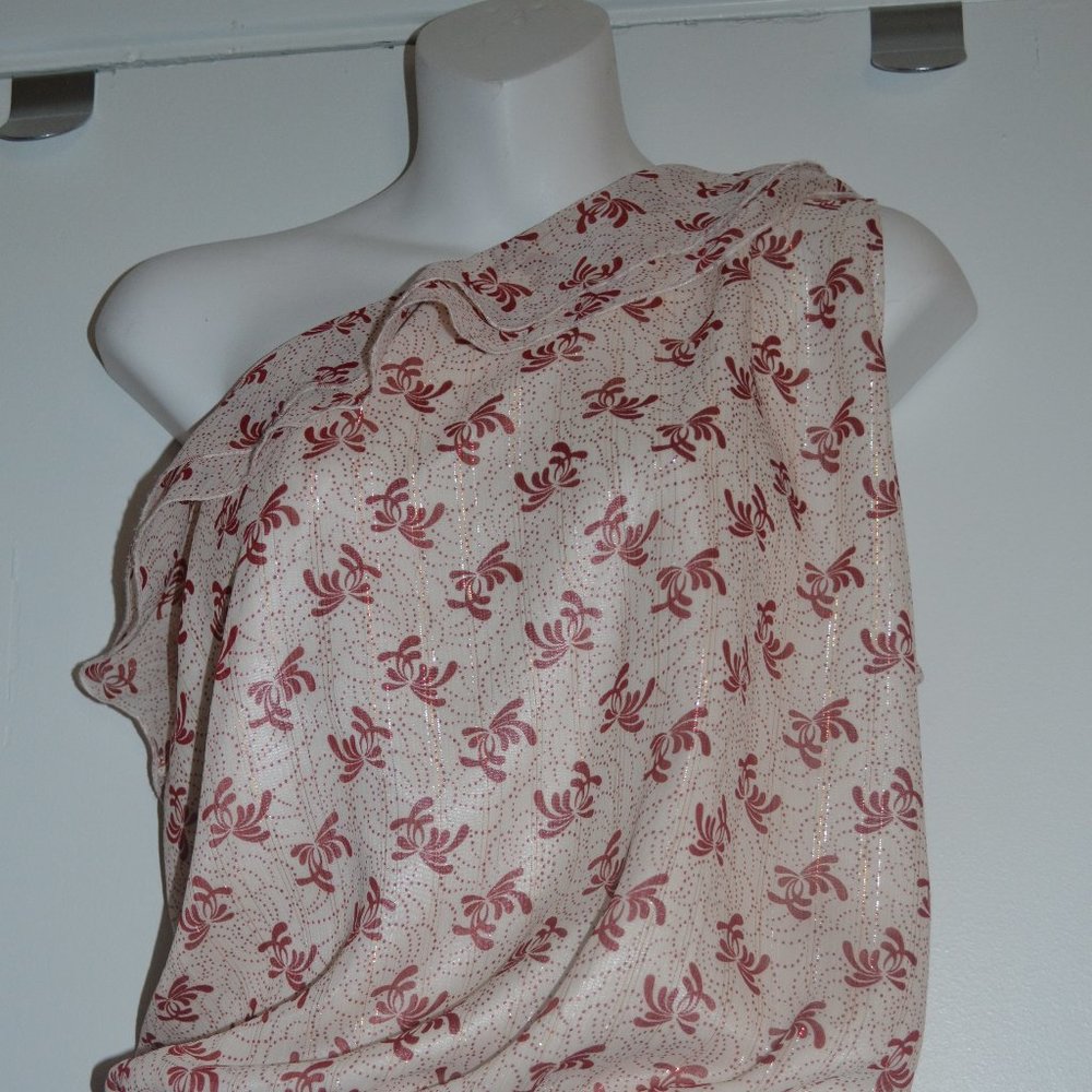 NWT Gianni Bini Large red and white 1 shoulder blouse